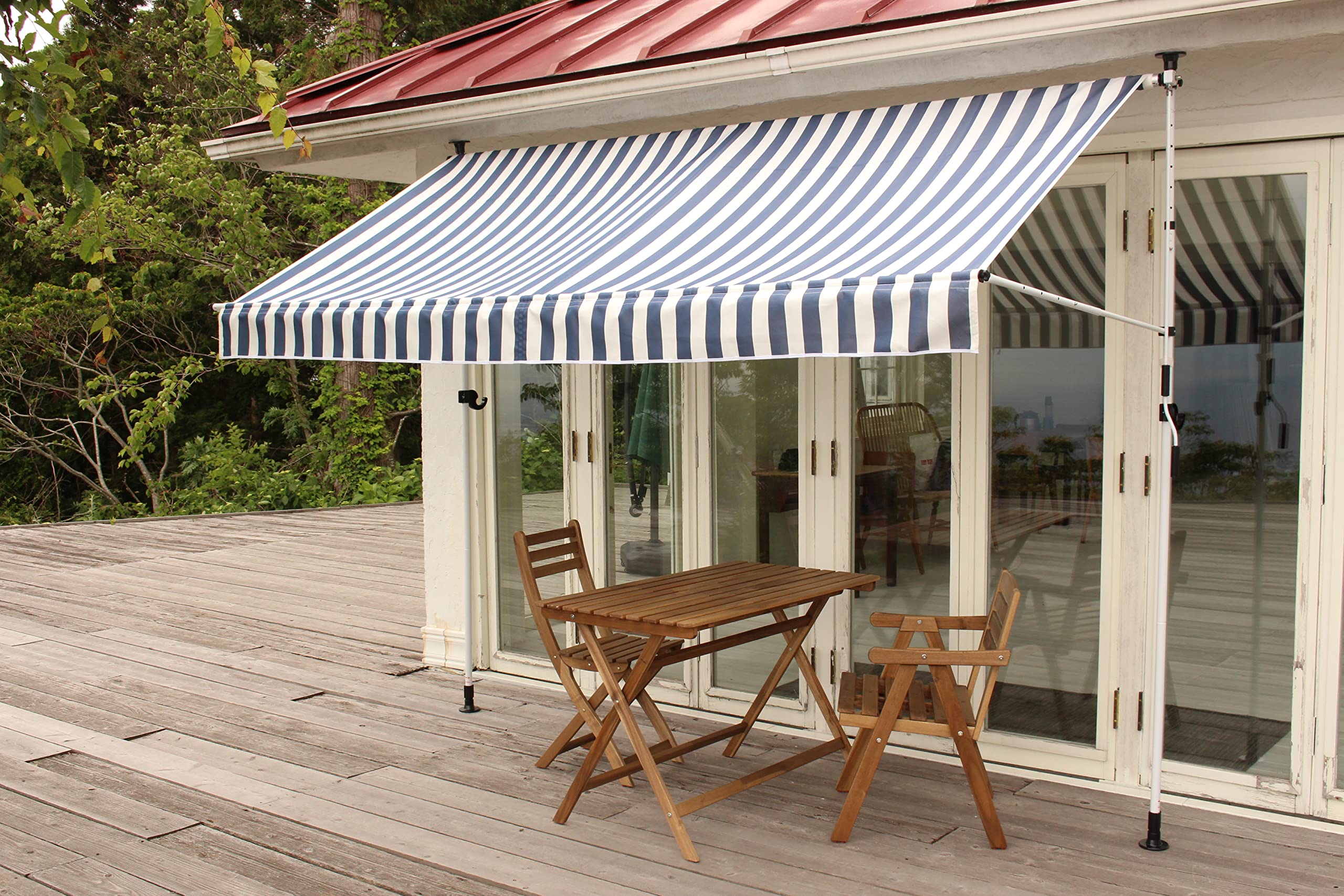 Amazon | リビングアウト(Living Out) 前幕と物干し竿付きオーニング